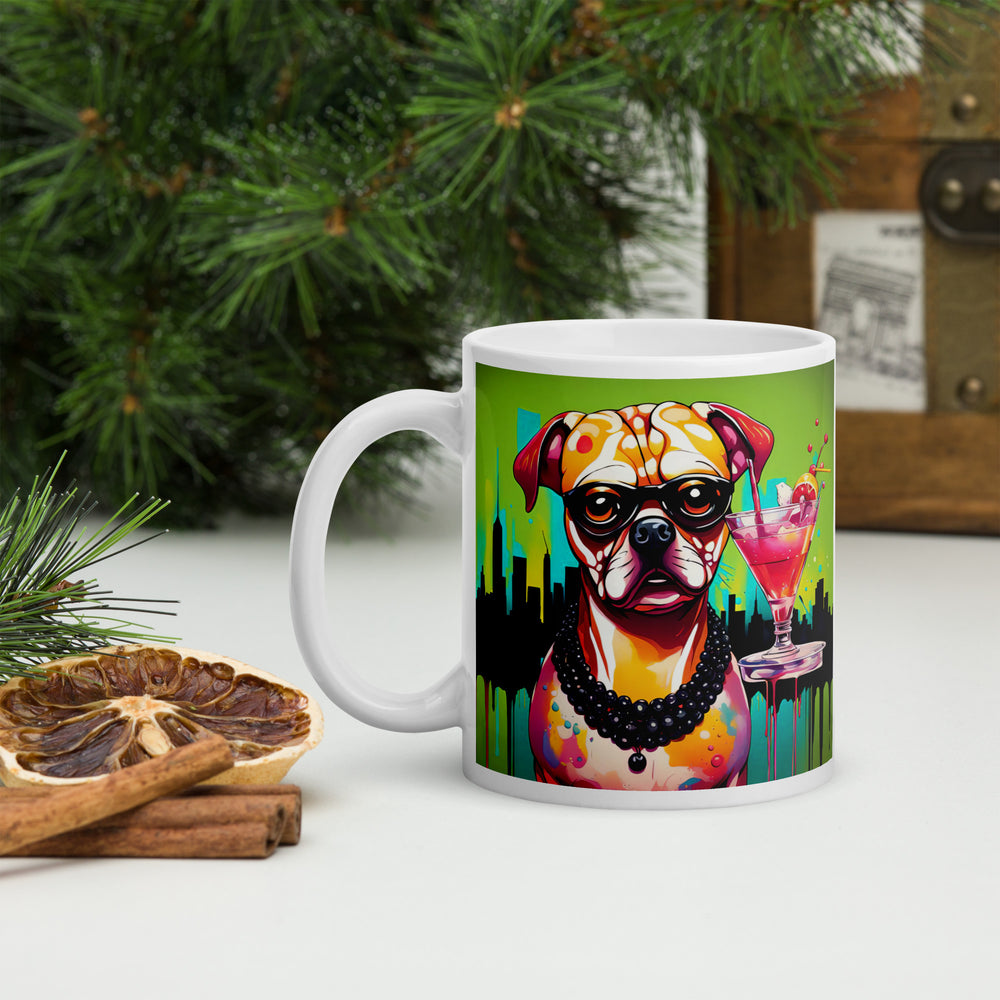 Puggle General- White glossy mug v8