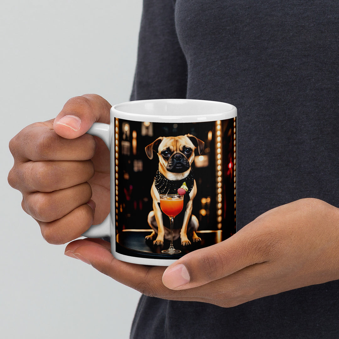 Puggle General- White glossy mug v13