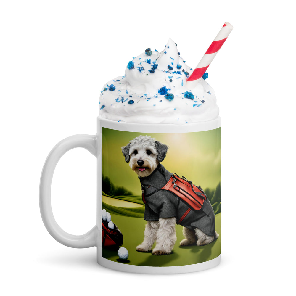 Schnoodle Golfer- White glossy mug v6