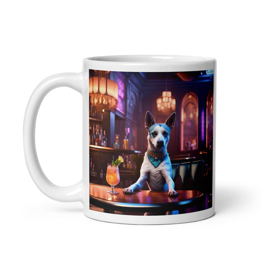 Texas Heeler General- White glossy mug