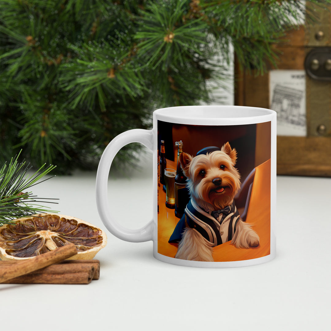 Yorkipoo General- White glossy mug