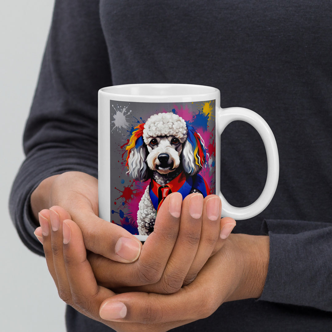 Poodle- White glossy mug