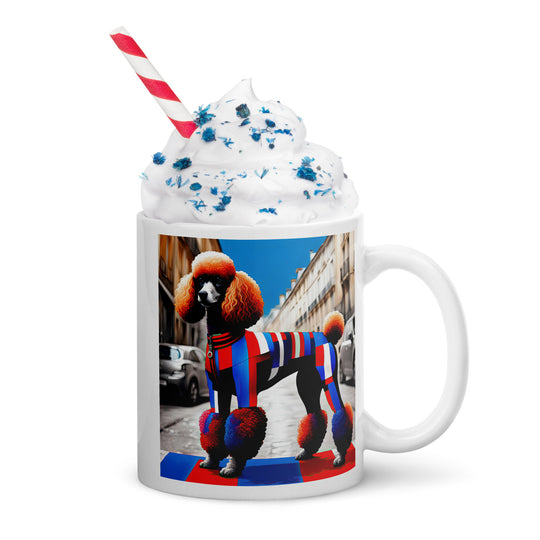 Poodle- White glossy mug v4