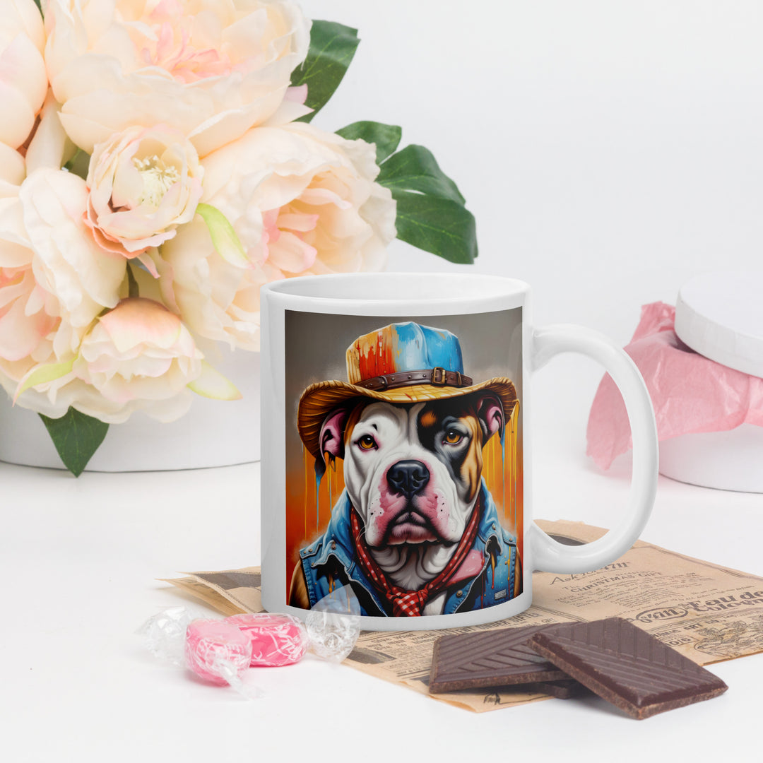 American Bulldog- White glossy mug v2