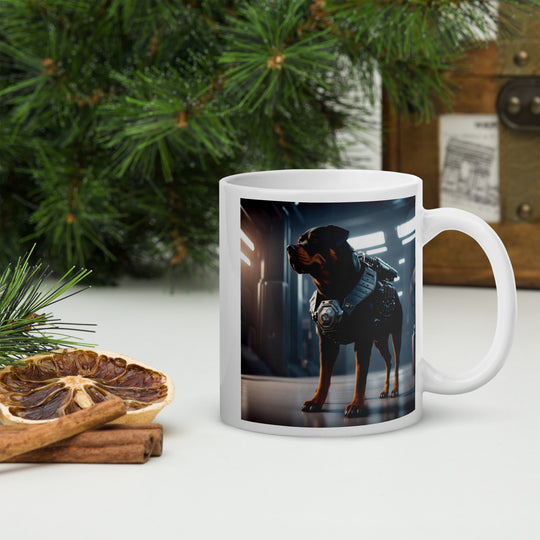 Rottweiler- White glossy mug v4