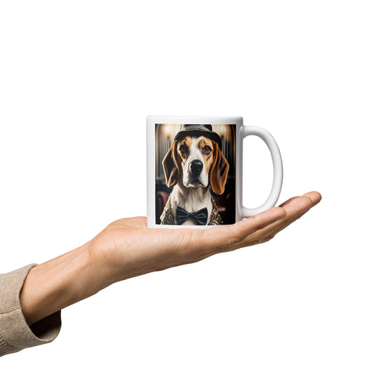 Beagle- White glossy mug v2