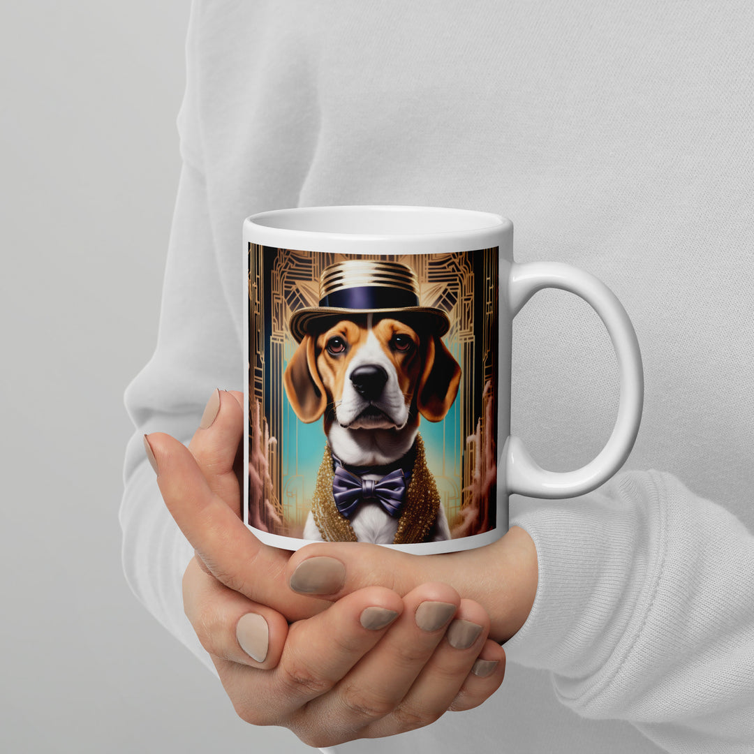 Beagle- White glossy mug v4