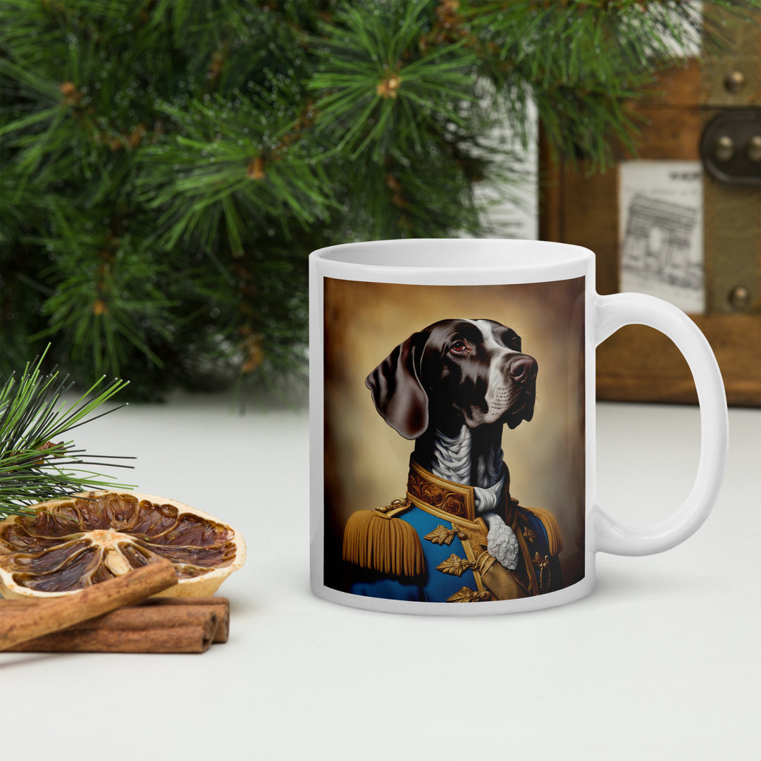 German Shorthaired Pointer- White glossy mug v2