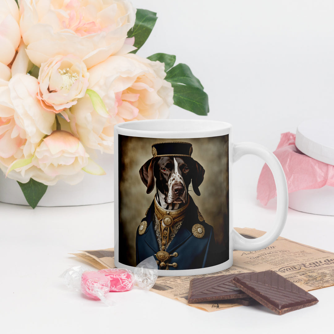 German Shorthaired Pointer- White glossy mug v3