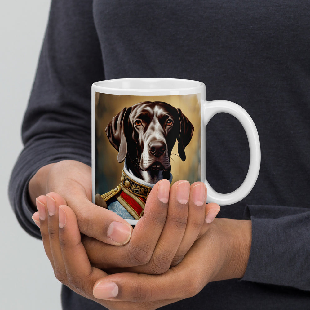 German Shorthaired Pointer- White glossy mug v4