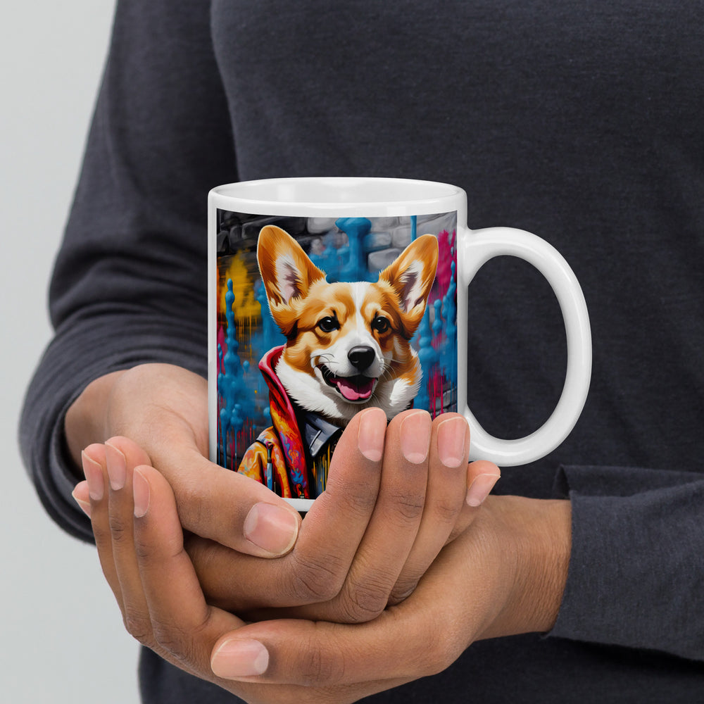 Pembroke Welsh Corgi- White glossy mug v5