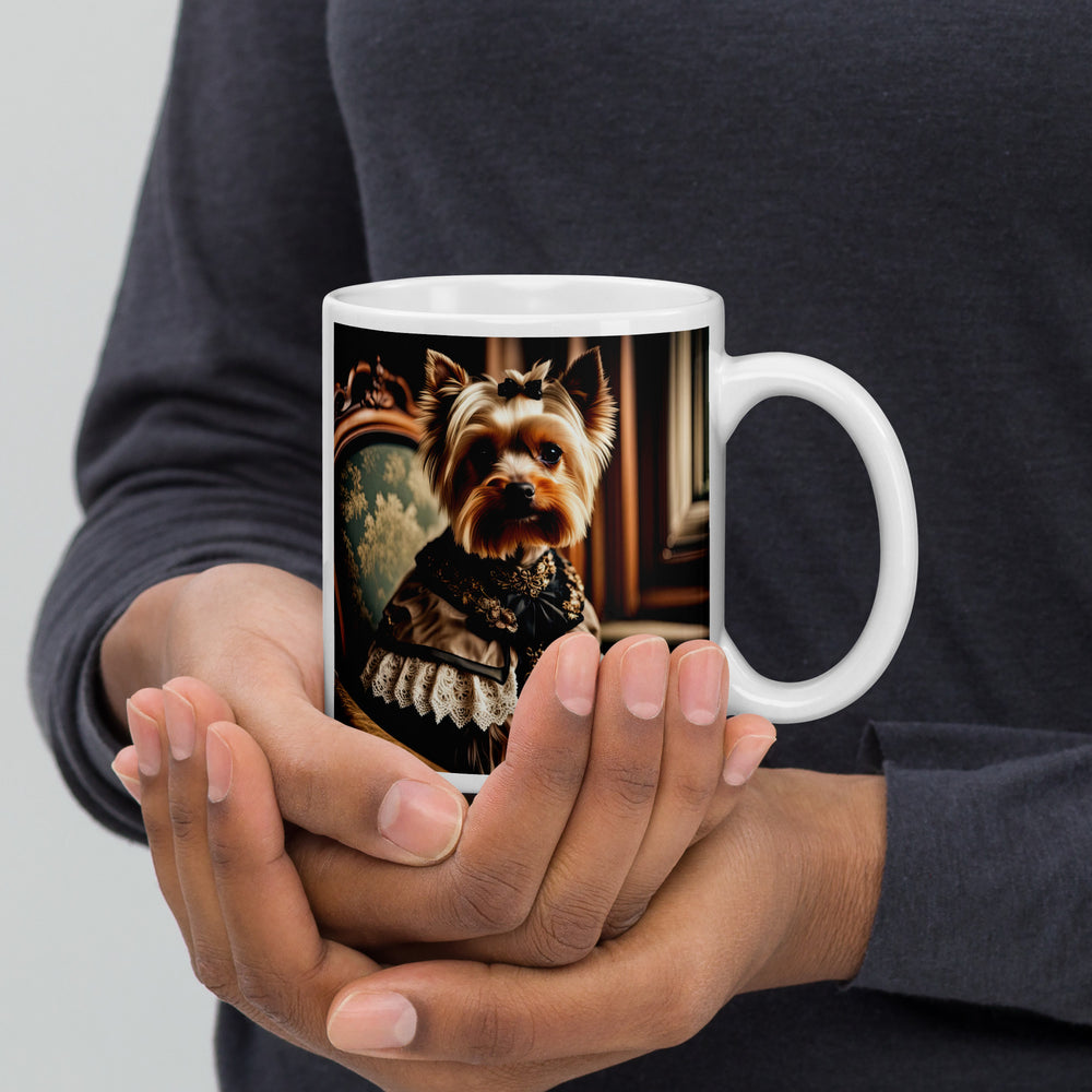 Yorkshire Terrier- White glossy mug