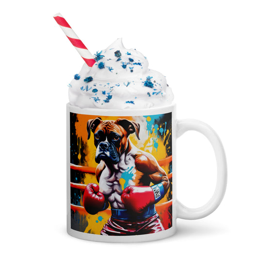 Boxer- White glossy mug v4