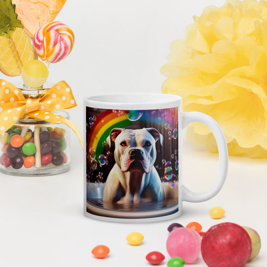 American Bulldog- White glossy mug v2