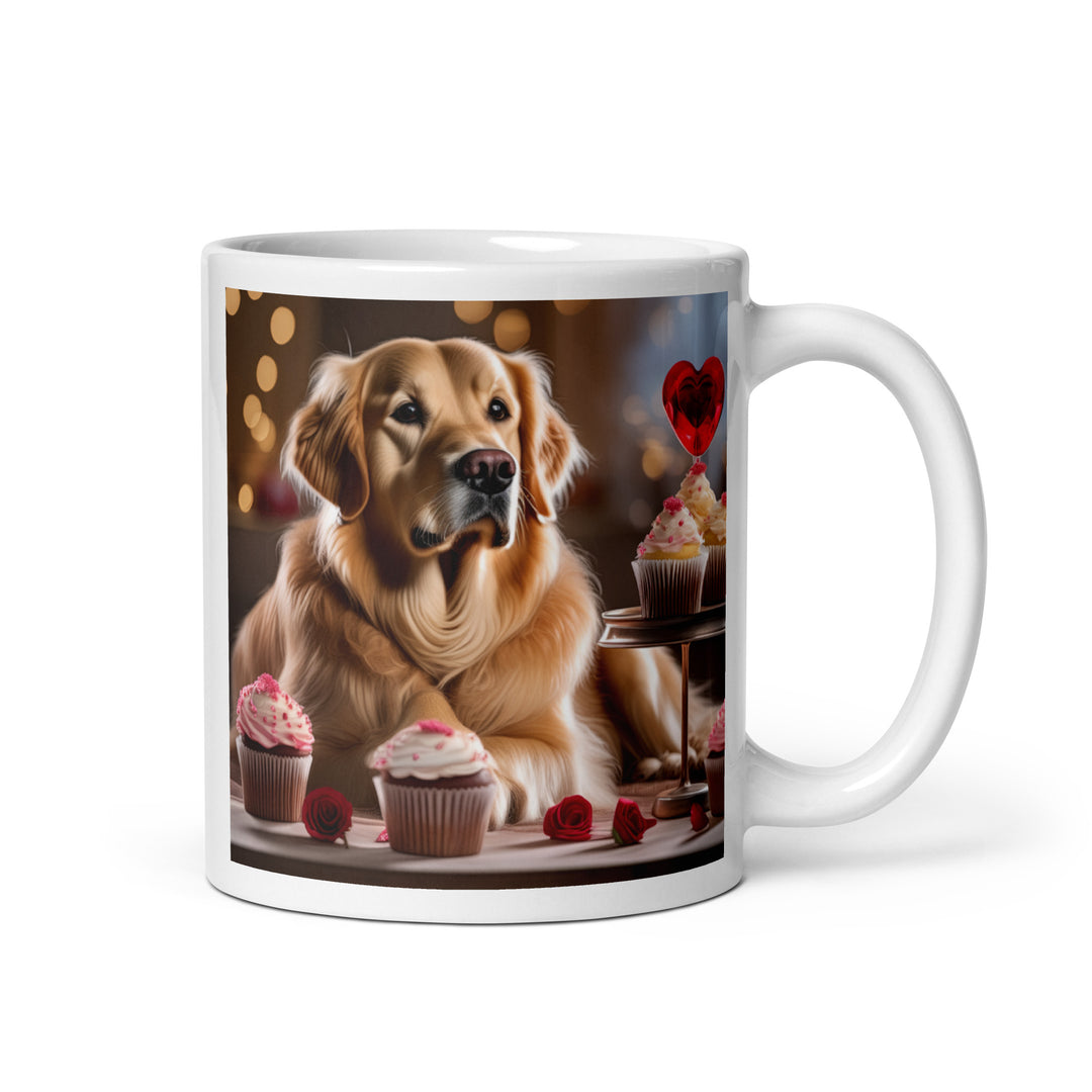 Golden Retriever Romantic- White Glossy v3