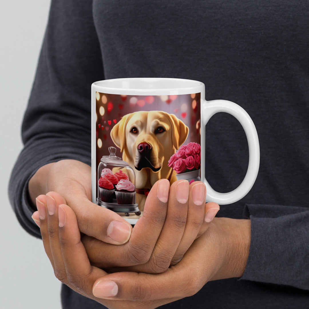 Labrador Retriever Romantic- White glossy mug v2