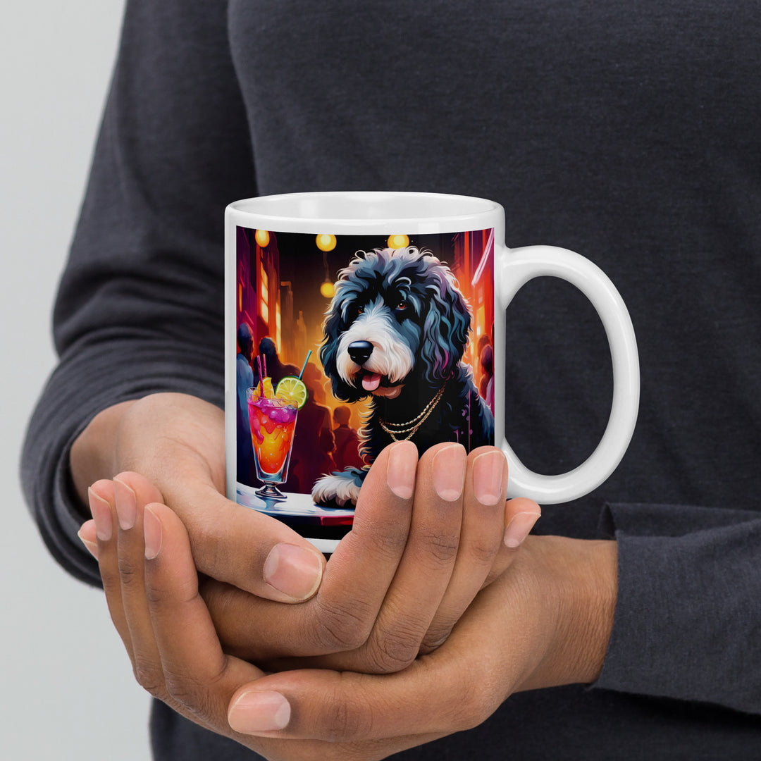 Bernedoodle General- White glossy mug v4