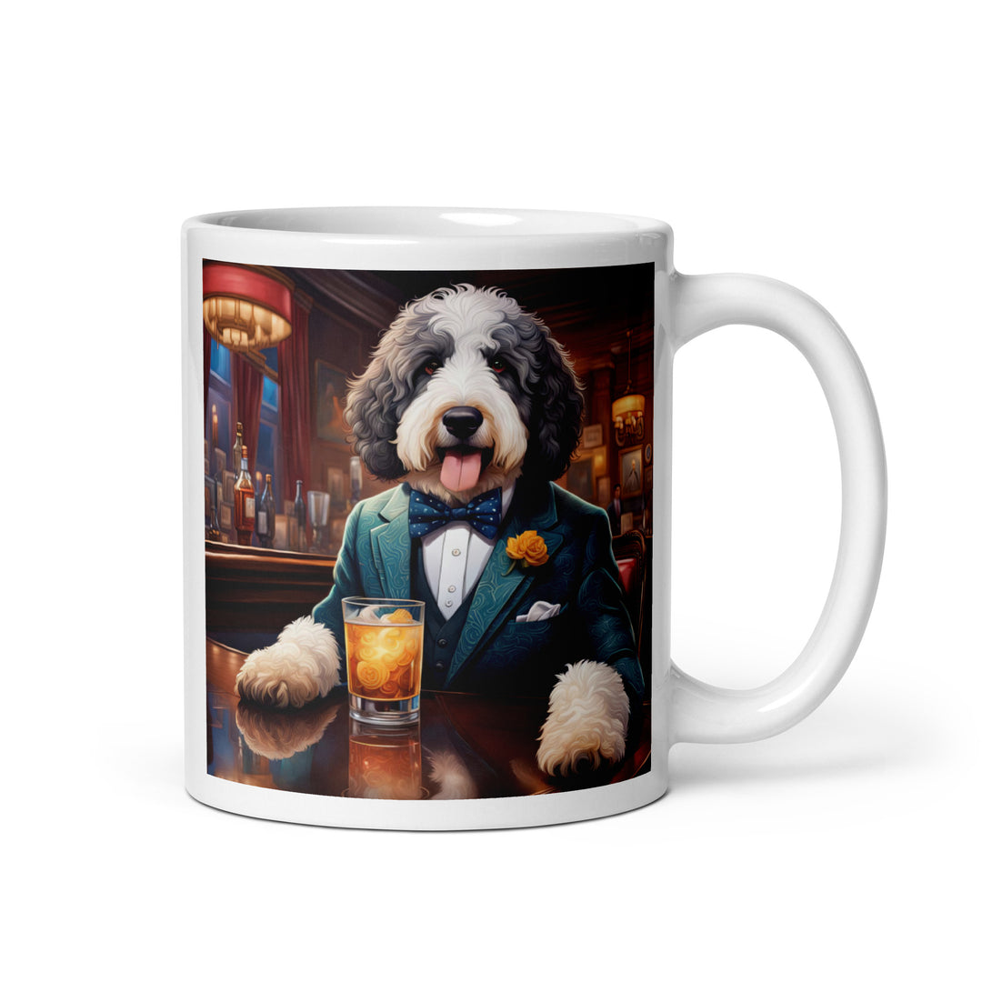 Bernedoodle General- White glossy mug v9