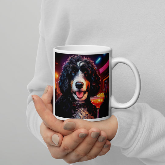 Bernedoodle General- White glossy mug v12