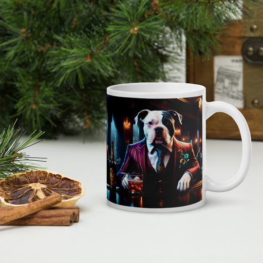 Catahoula Bulldog General- White glossy mug v11