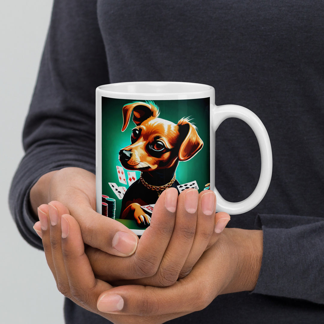 Chiweenie General- White glossy mug v2