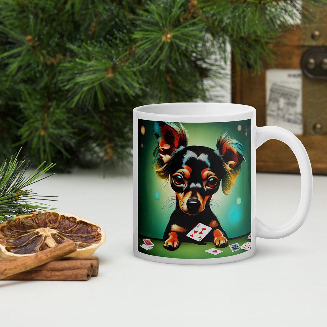 Chiweenie General- White glossy mug v3