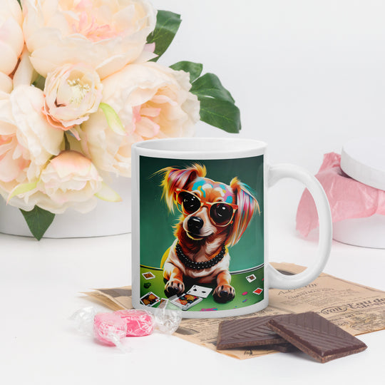 Chiweenie General- White glossy mug v7