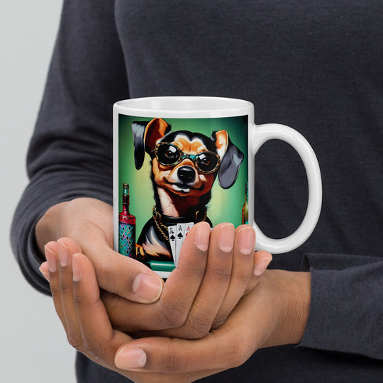 Chiweenie General- White glossy mug v13