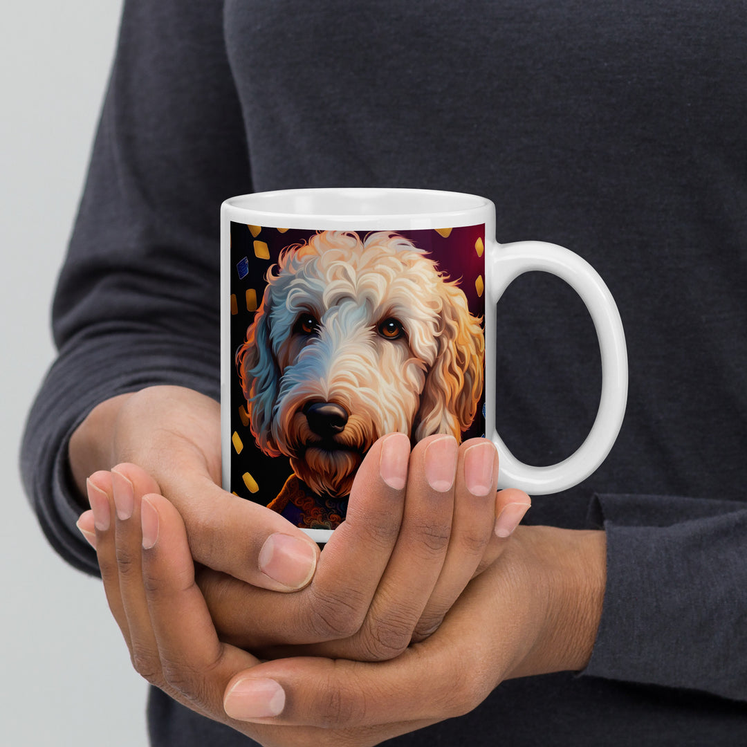 Goldendoodle- White glossy mug v12