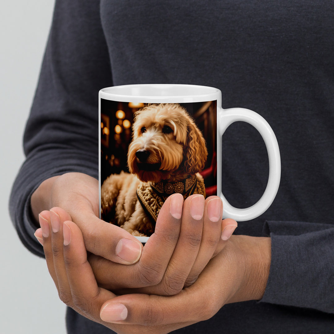 Goldendoodle- White glossy mug v13