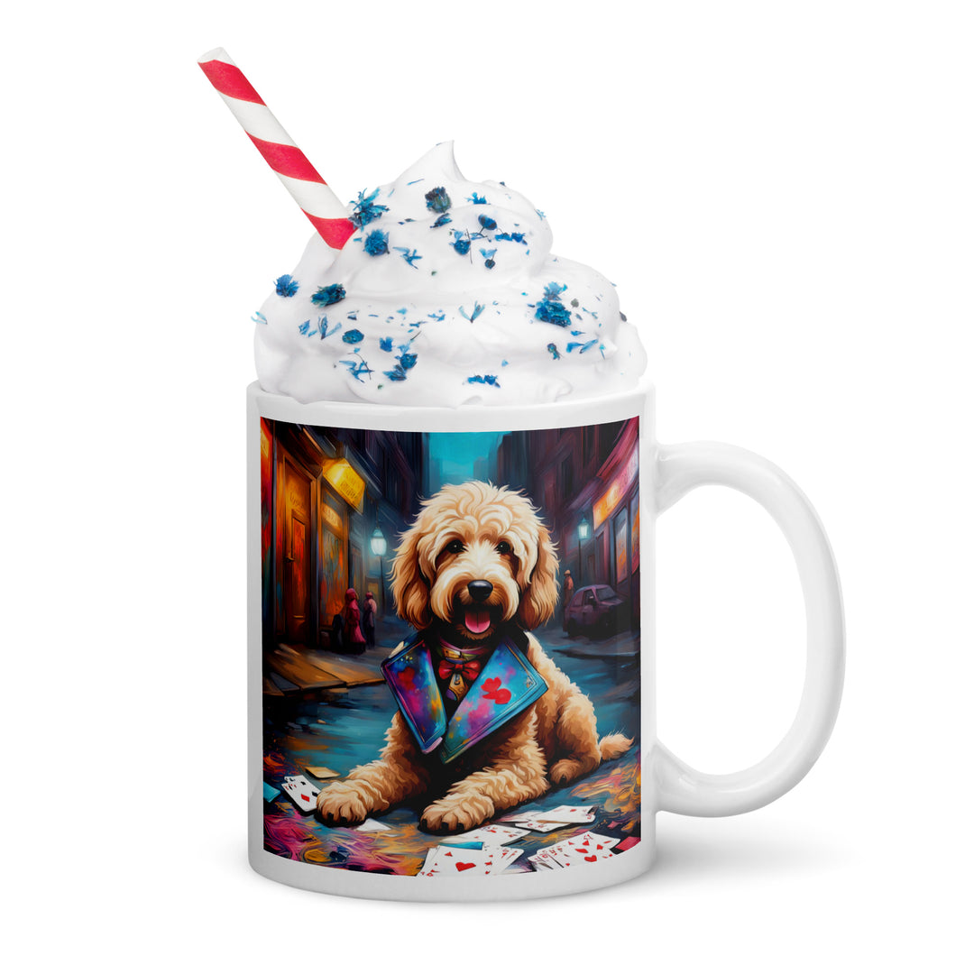 Goldendoodle- White glossy mug v19