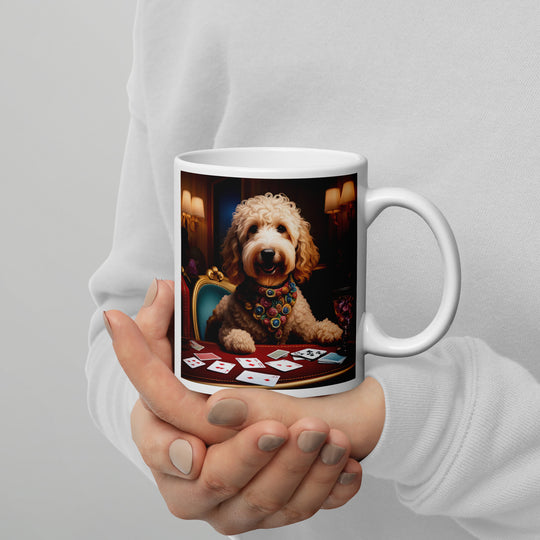 Goldendoodle- White glossy mug v21
