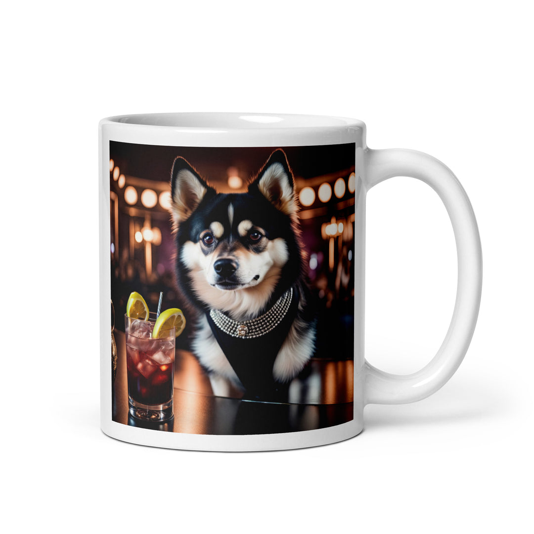 Pomsky General- White glossy mug v3