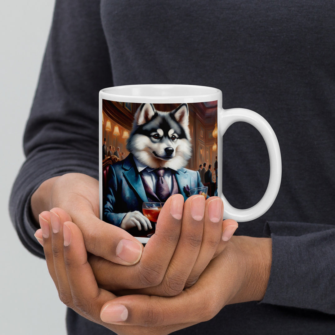 Pomsky General- White glossy mug v8