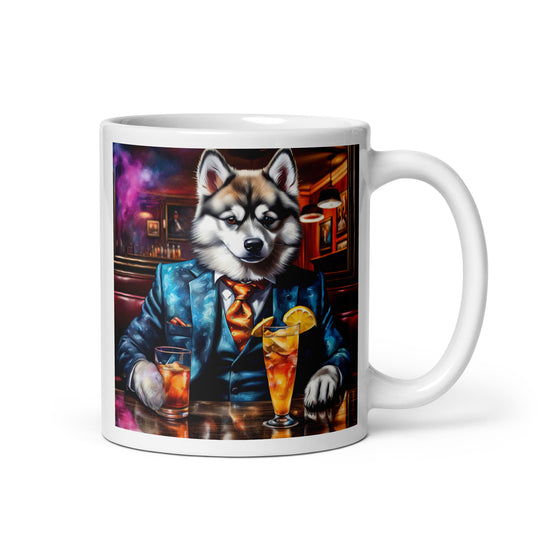 Pomsky General- White glossy mug v13