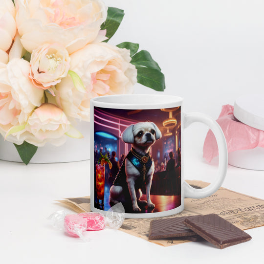 Pugapoo General- White glossy mug v7