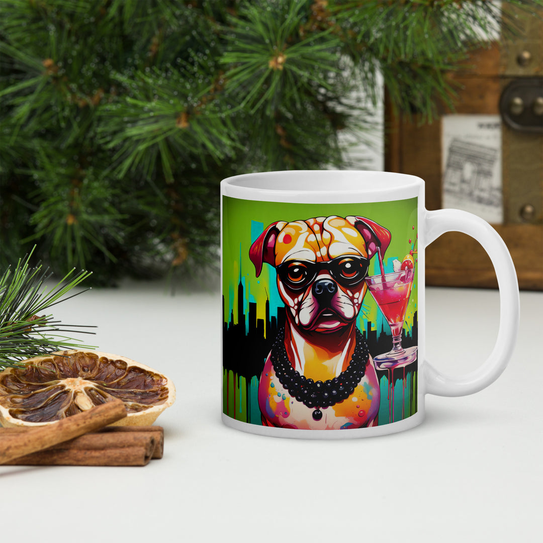 Puggle General- White glossy mug v8