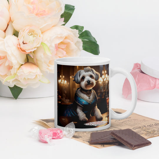 Schnoodle- White glossy mug v7