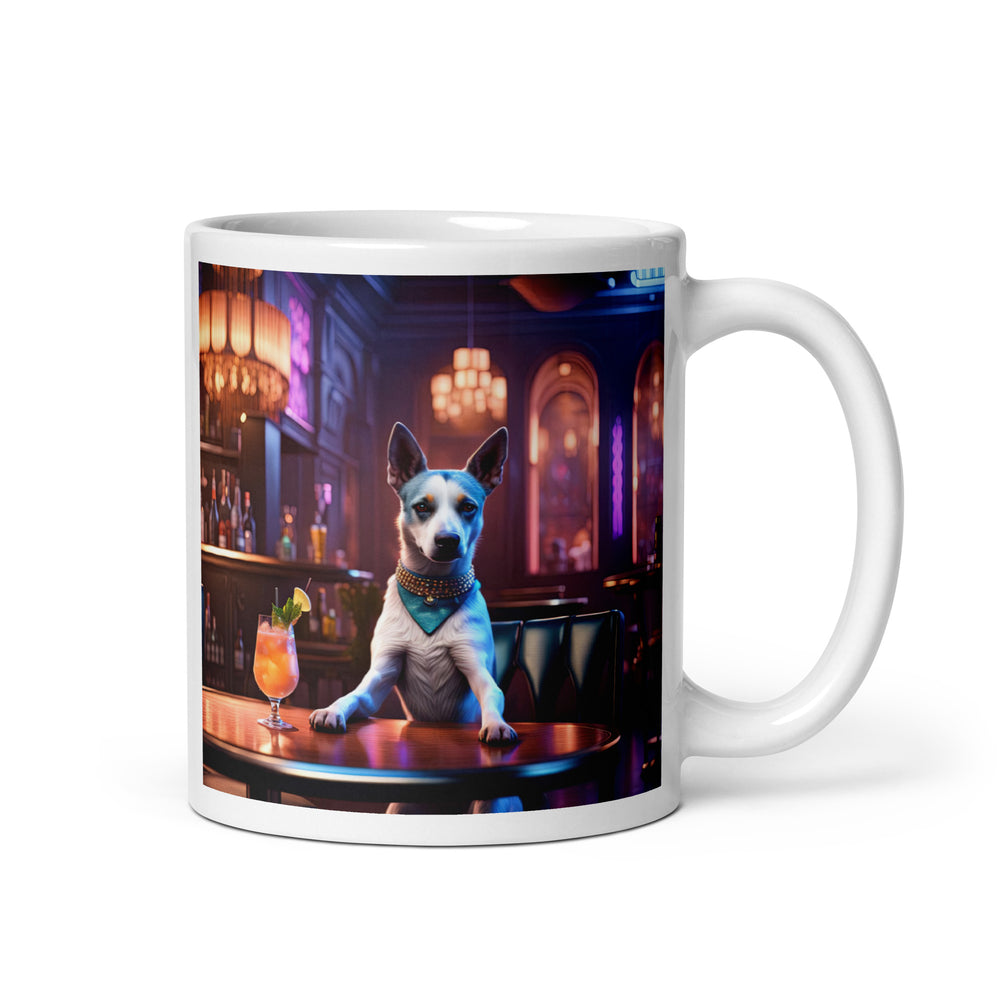 Texas Heeler General- White glossy mug