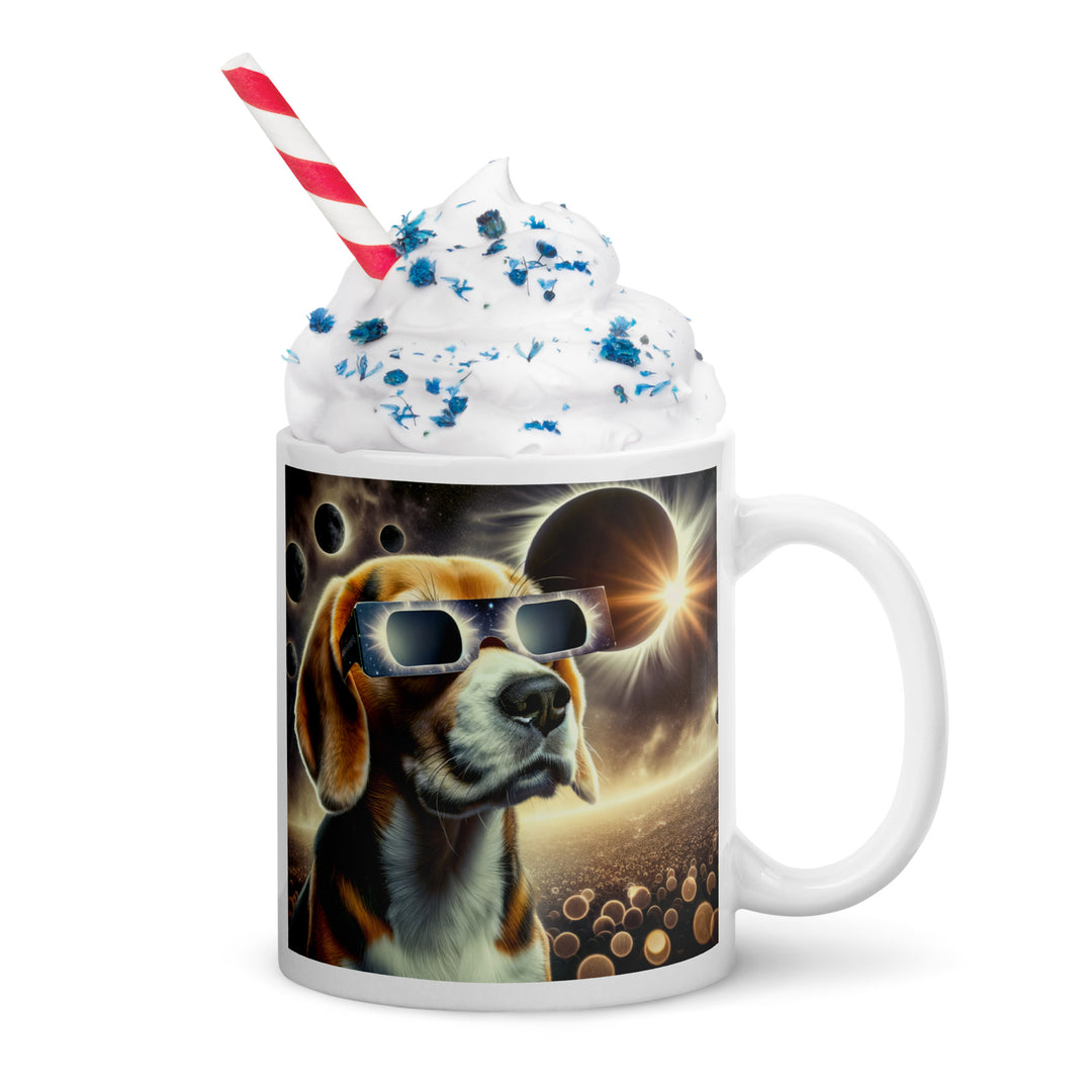 Beagle Eclipse- White glossy mug