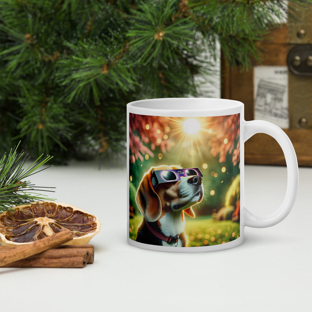 Beagle Eclipse- White glossy mug v2