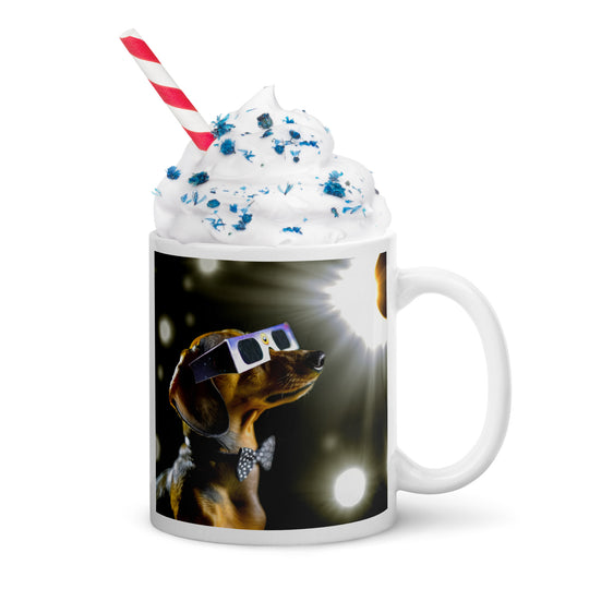 Dachshund Eclipse- White glossy mug