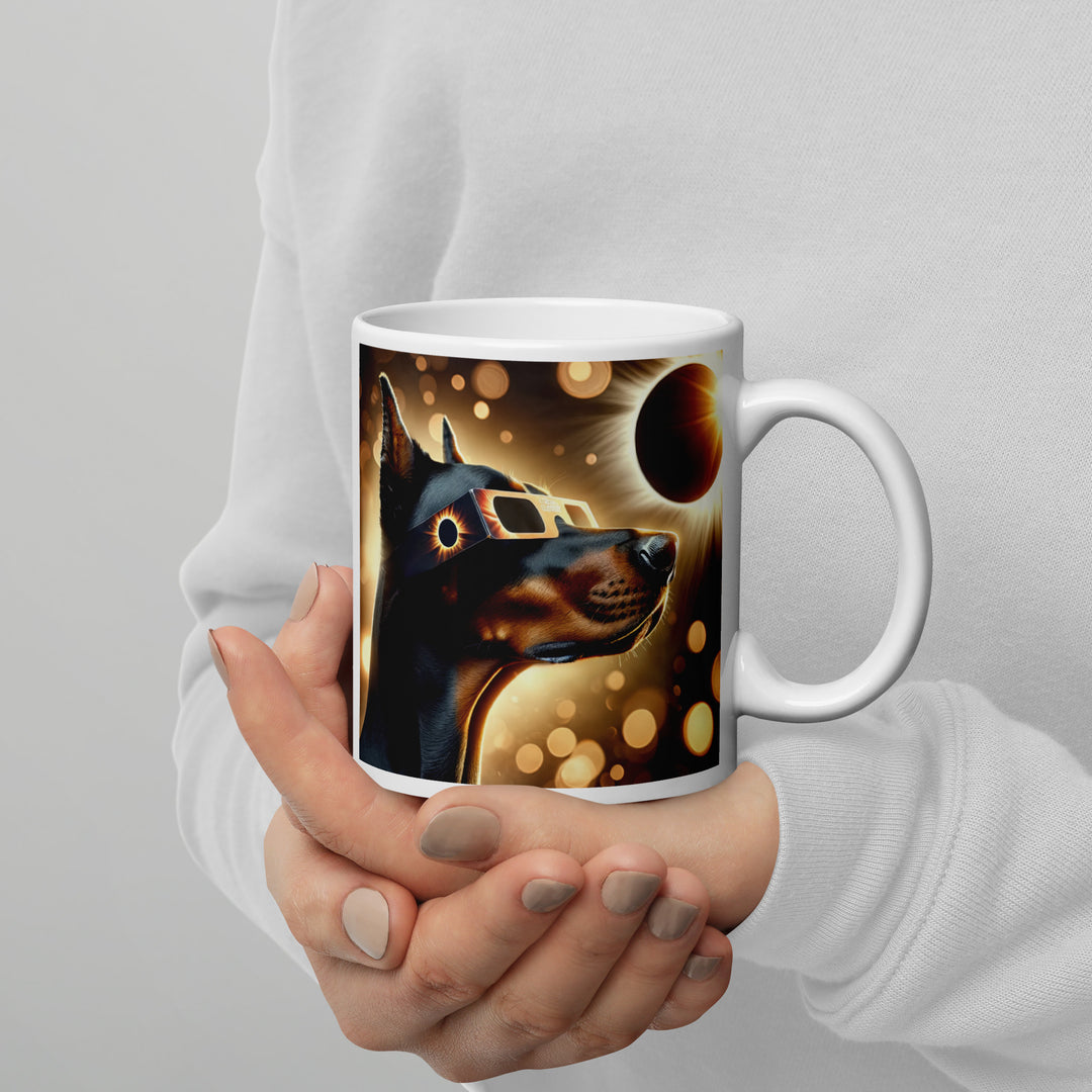 Doberman Pincher Eclipse- White glossy mug v2