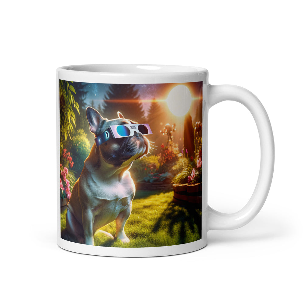 French Bulldog Eclipse- White glossy mug