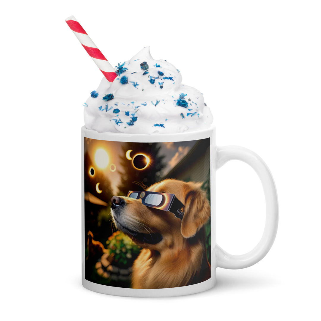 Golden Retriever Eclipse- White glossy mug