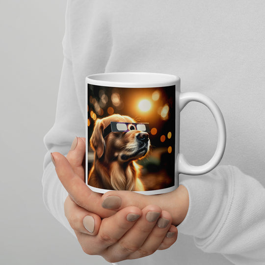 Golden Retriever Eclipse- White glossy mug v2