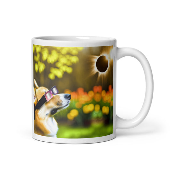 Pembroke Welsch Corgi Eclipse- White glossy mug