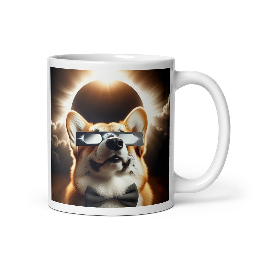 Pembroke Welsch Corgi Eclipse- White glossy mug v2