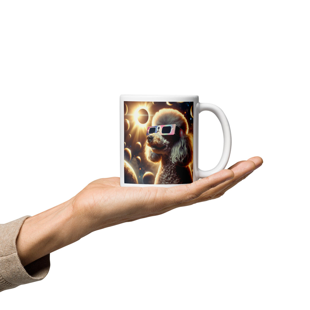 Poodle Eclipse- White glossy mug