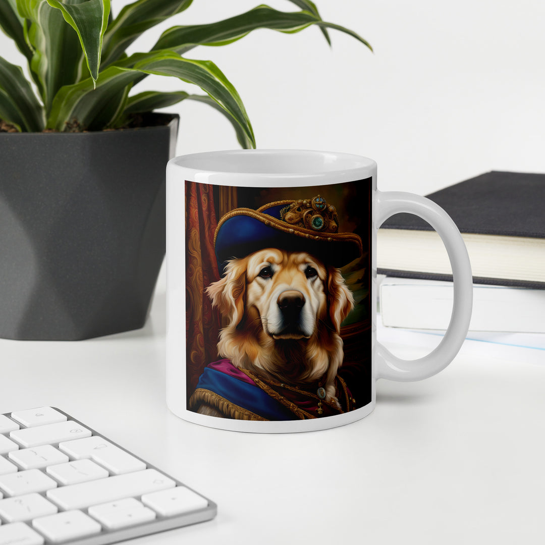 Golden Retriever-White glossy mug